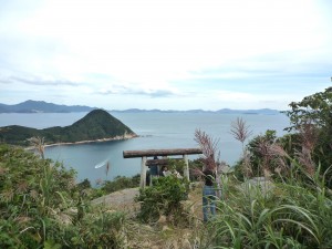 從金比羅山山頂看下關的本土一側
